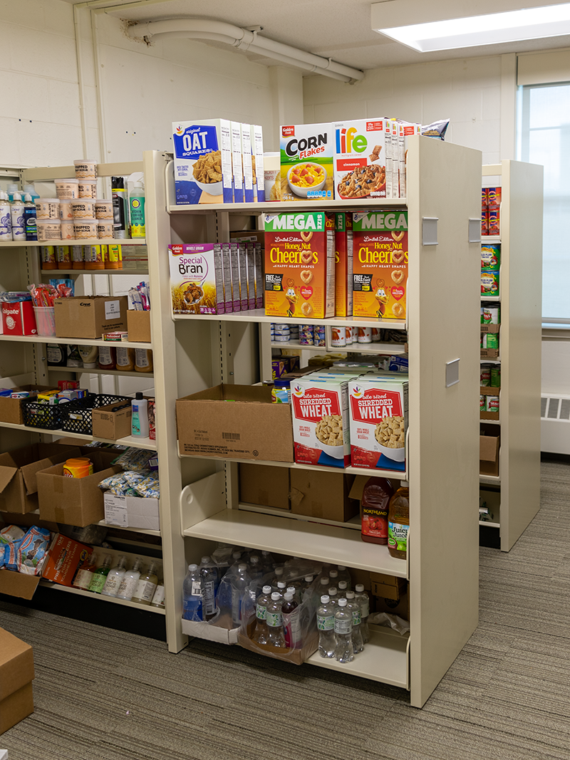 Bangor food pantry shelves fully stocked