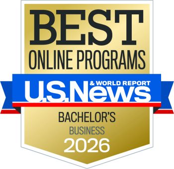 US News & World Report Award Badge for Best Online Programs - Business - Bachelor's