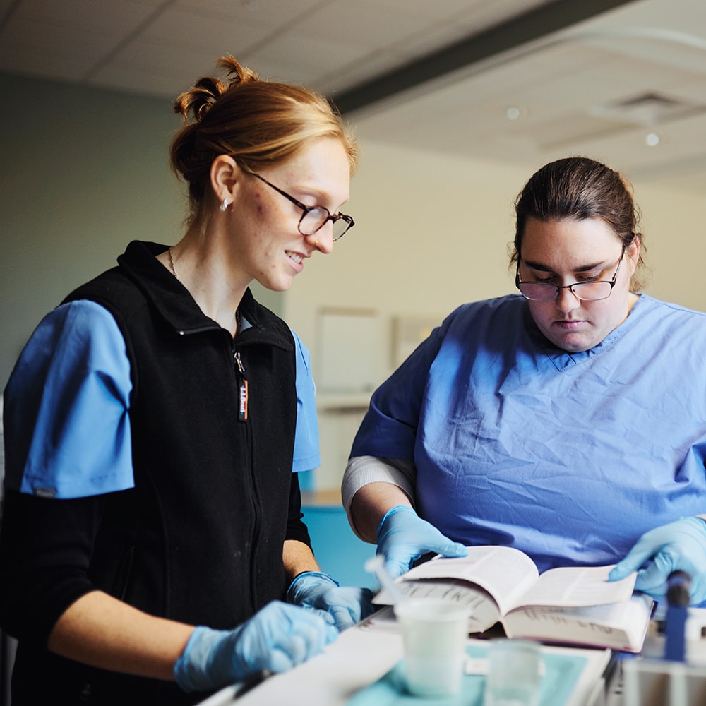 uma nursing student studying