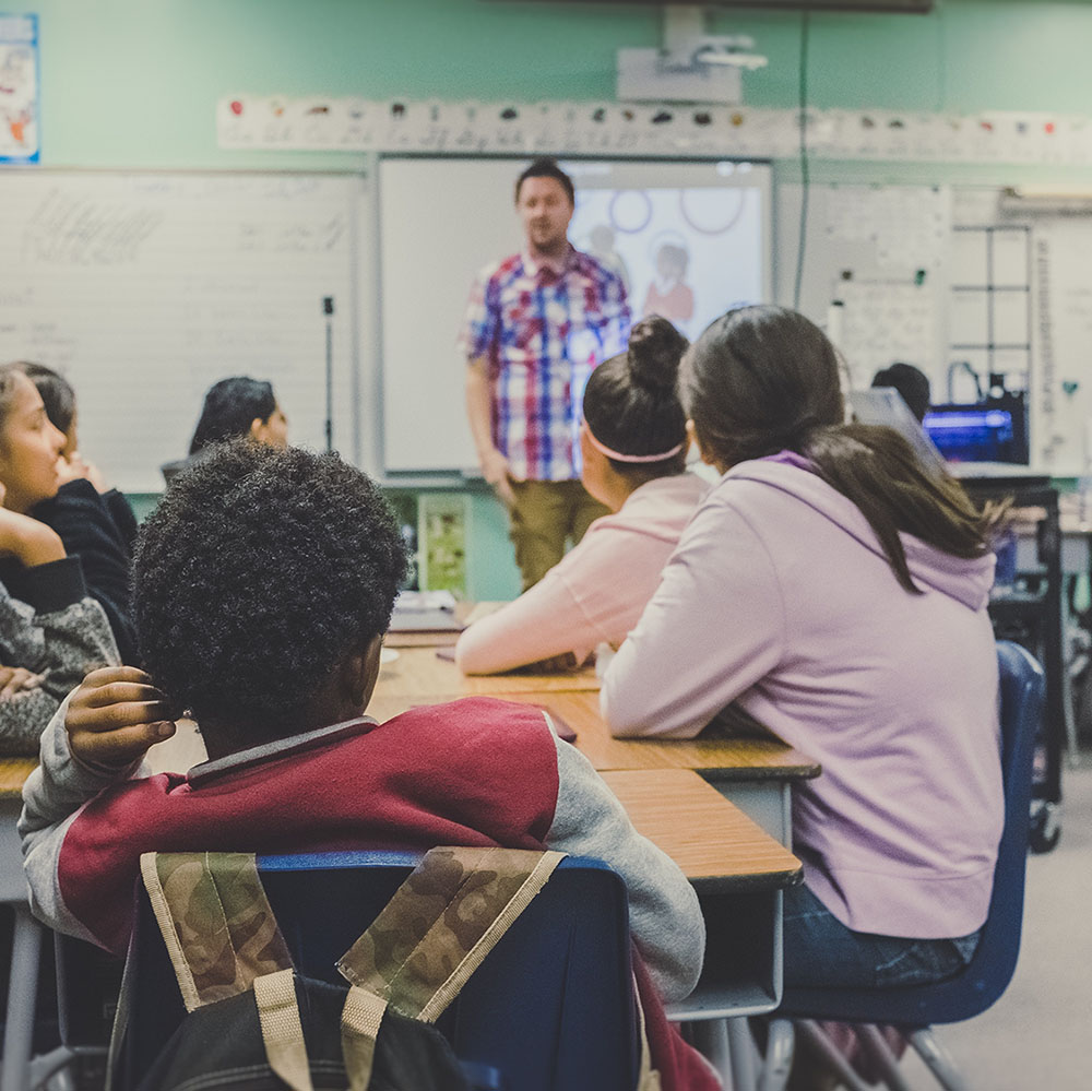 An elementary classroom
