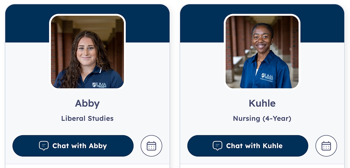Chat with UMA Student Ambassadors!