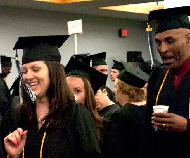 Candid Laughing Grads