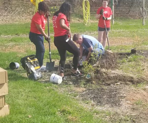 Volunteers in the Garden 01 Cony HS Volunteers in the Community Garden