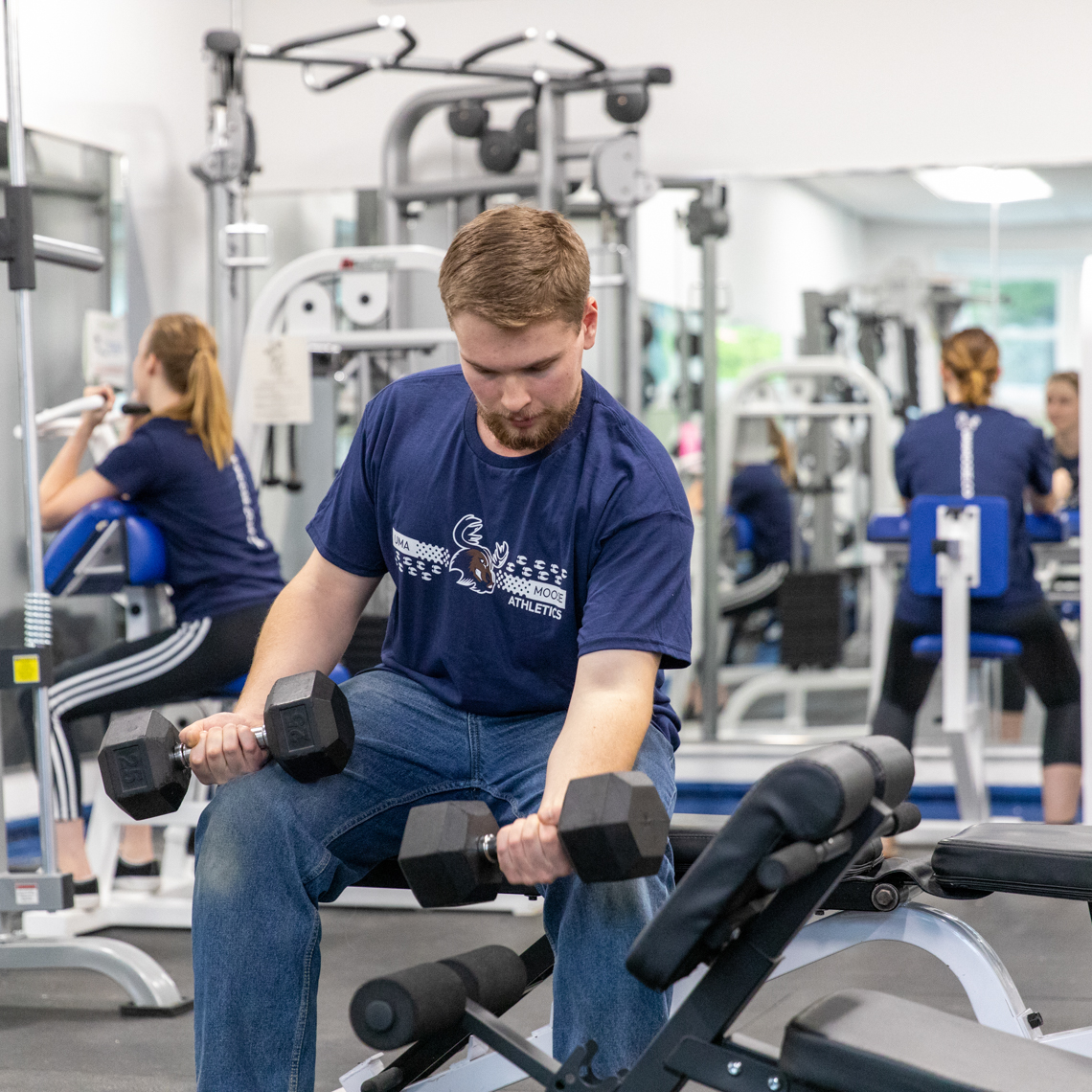 UMA student exercisng