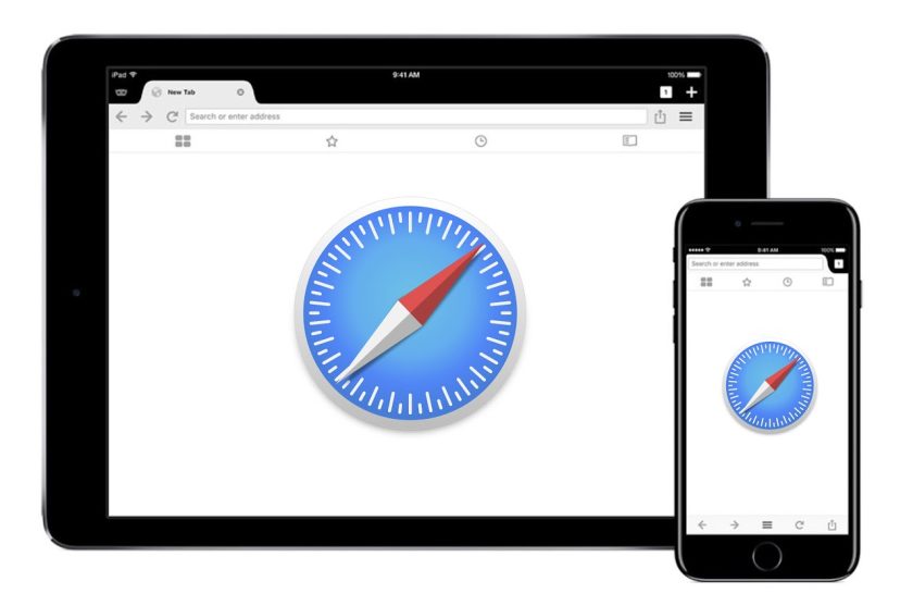 safari on tablet and phone