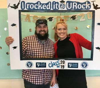 Michaela Poor and her guest.