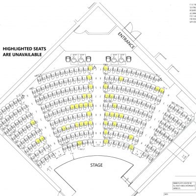 Jewett Hall Renovation Updated seating with reserved seats highlighted