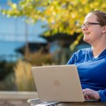 UMA student participating in online coursework