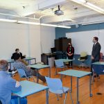 Chancellor Dannel Malloy and President Rebecca Wyke visit Handley Hall