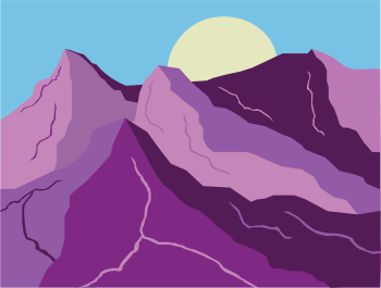 Cassidy Penney, Purple Mountains, Graphic Design, 8 x 10 inches, 2022