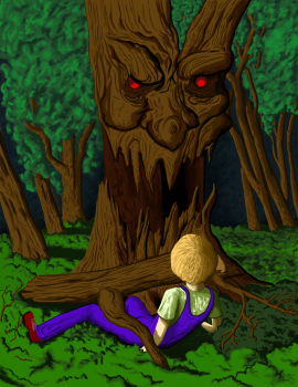 Creed Griffin, Boy in the Brambles, Digital artwork, 2022