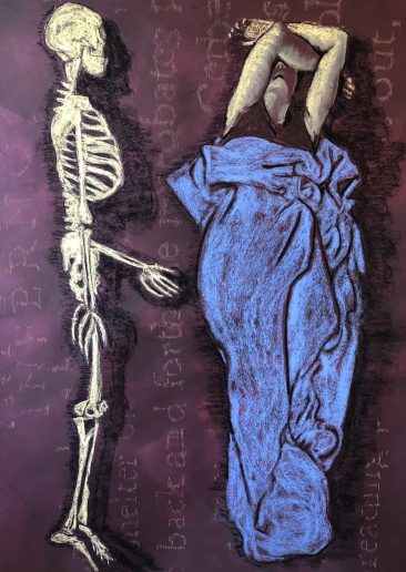 Sally Wagley, Book of Hours I, Pastel on paper, 36 x 48 inches, 2022