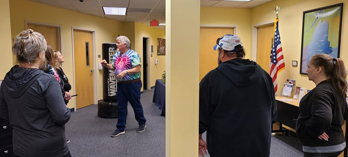 UMA Students learning Kubaton defense with UMA Adjunct Instructor Gil Doughty,