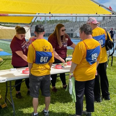 Special Olympics UMA Dental Hygiene Student Volunteer for the event