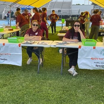 Special Olympics UMA Dental Hygiene Student Volunteer for the event