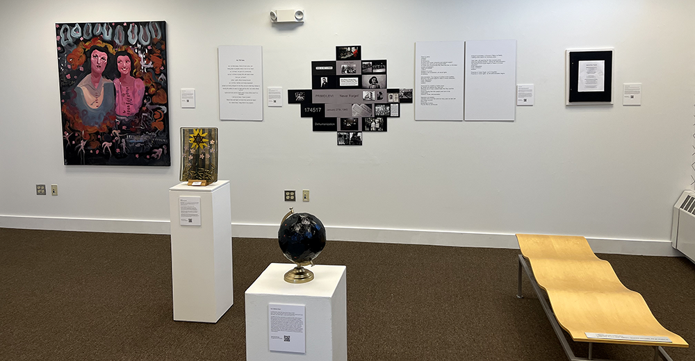 Installation of the Reflections on Genocide exhibit at the HHRC