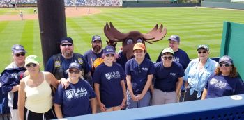 Staff, Students, Augustus the Moose at Portland Sea Dogs game