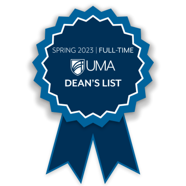 Dean's List blue ribbon