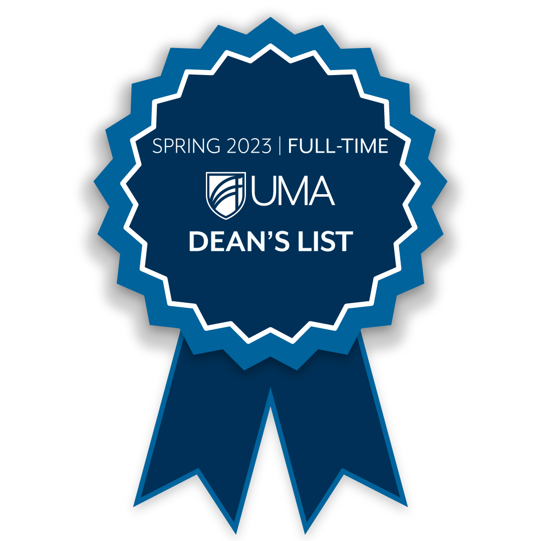 Dean's List blue ribbon