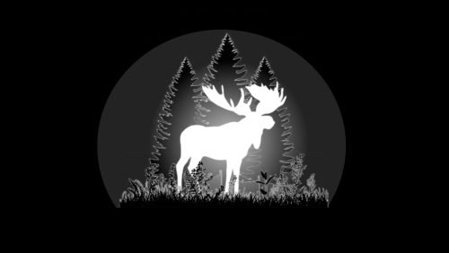 spectral moose silhouette