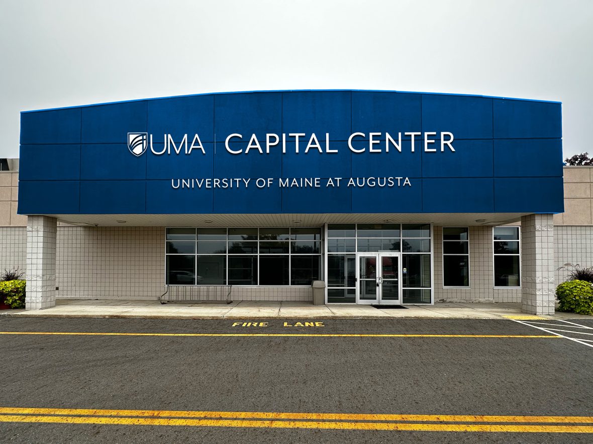 rendering of building entrance sign, not actual photo