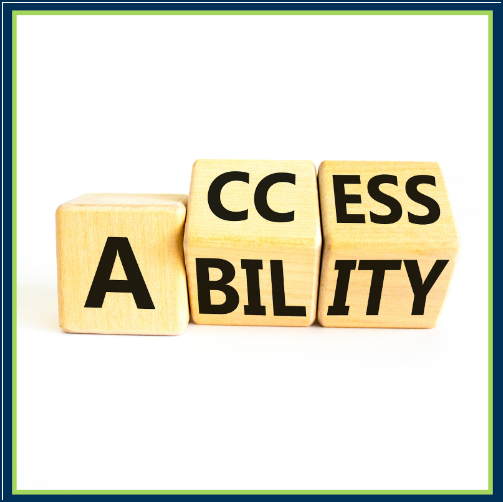"Access-ability" spelled out on wooden blocks