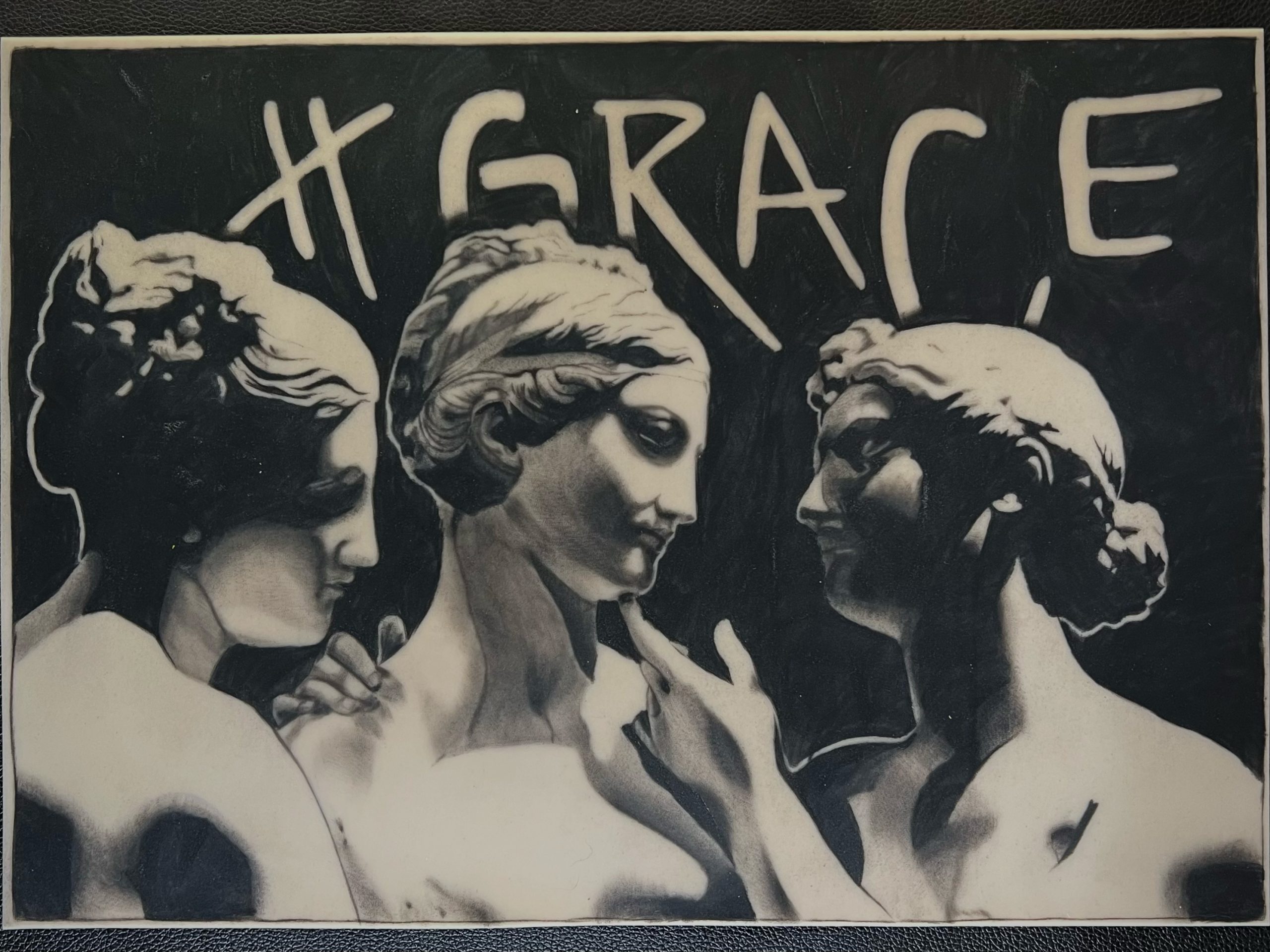 Des Dumais, “Three Graces” tattoo on synthetic skin