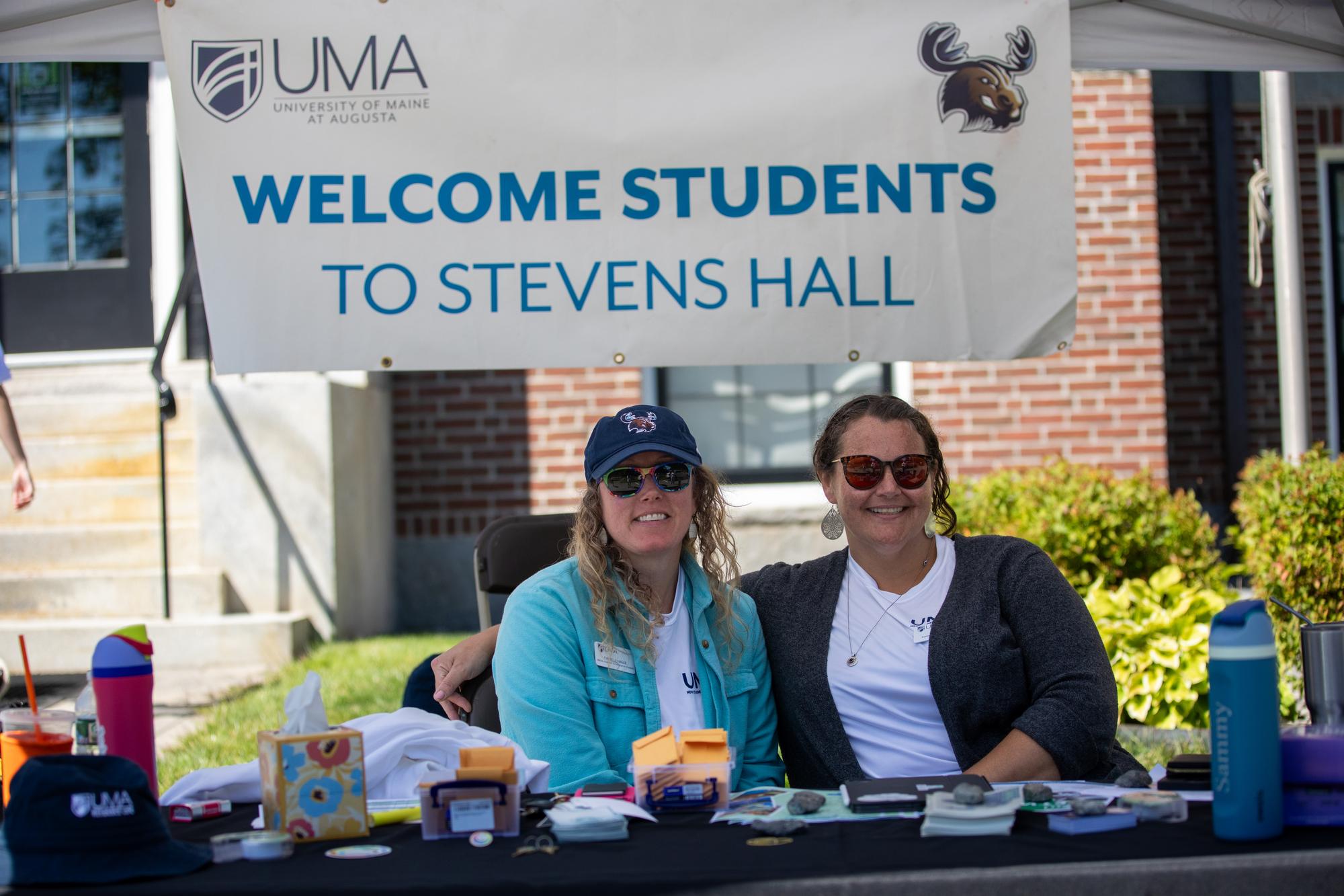 Danielle and Tasia welcoming new residential students