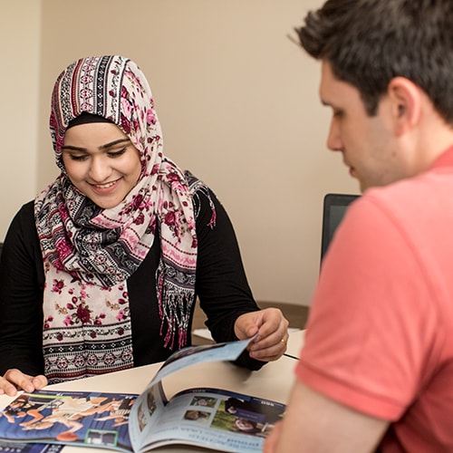 uma advisor with student