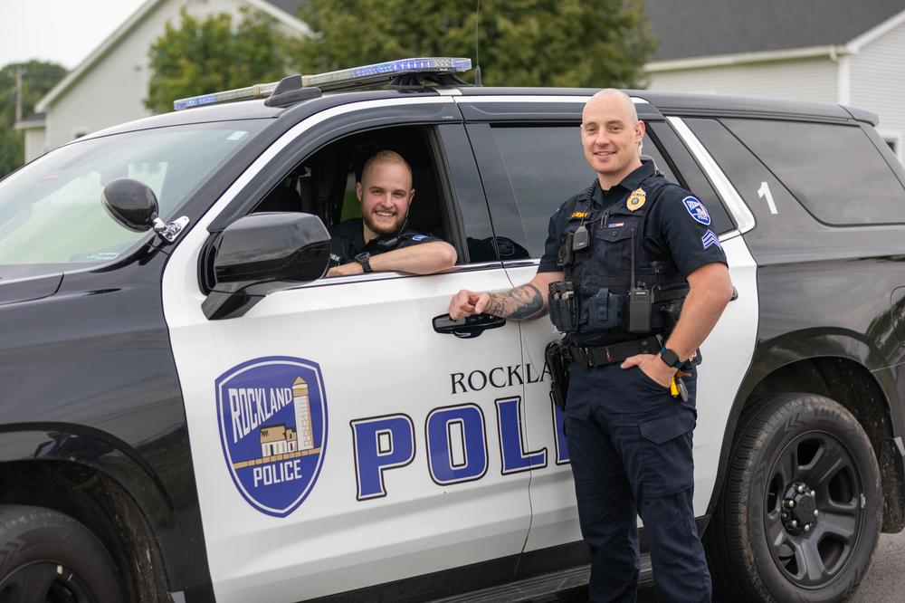 two officers from Rockland PD that are also UMA MCPI students