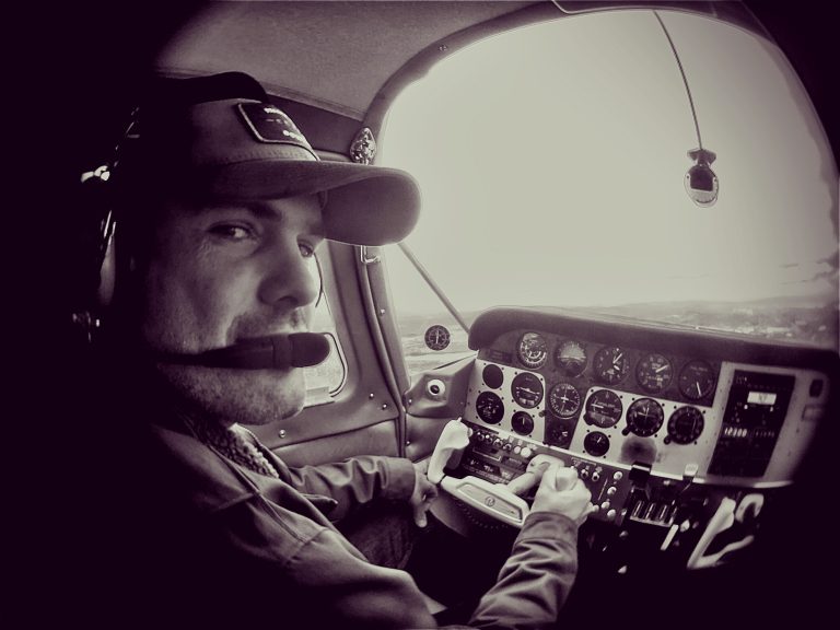 Bruno Mendes De Freitas flying an airplane