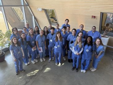 New students in scrubs