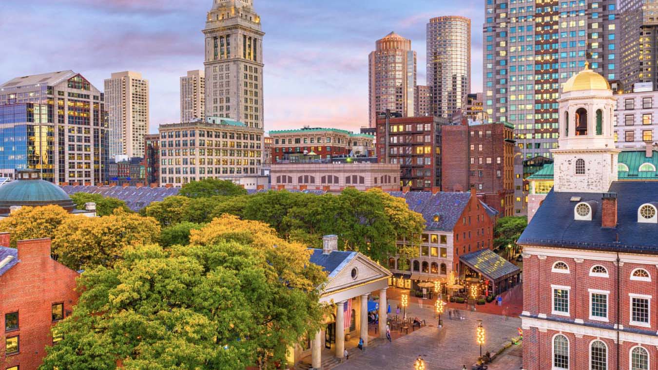 Faneuil Hall, downtown Boston from broad boutique