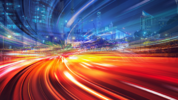 A city with a lot of fast MOTION!