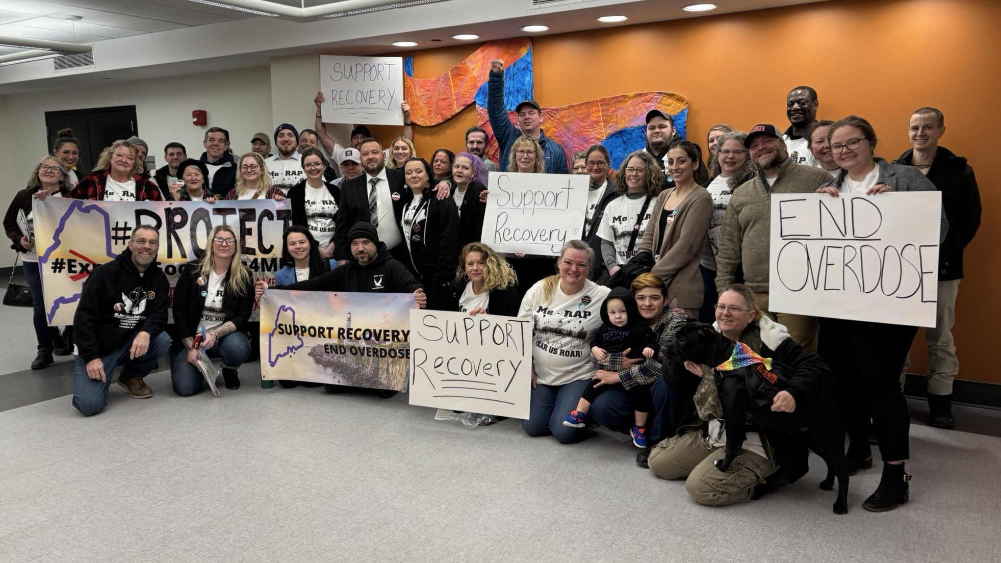 Photo of various people in or supporting Maine Recovery Action Project