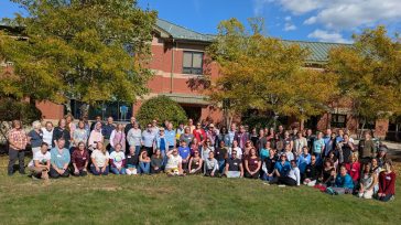 A large group of attendees at UMA's French Immersion Weekend 2025