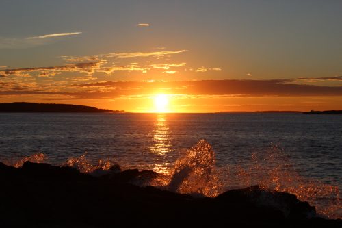 A stunning seascape at sunset
