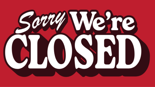 Sign saying "Sorry We're Closed"