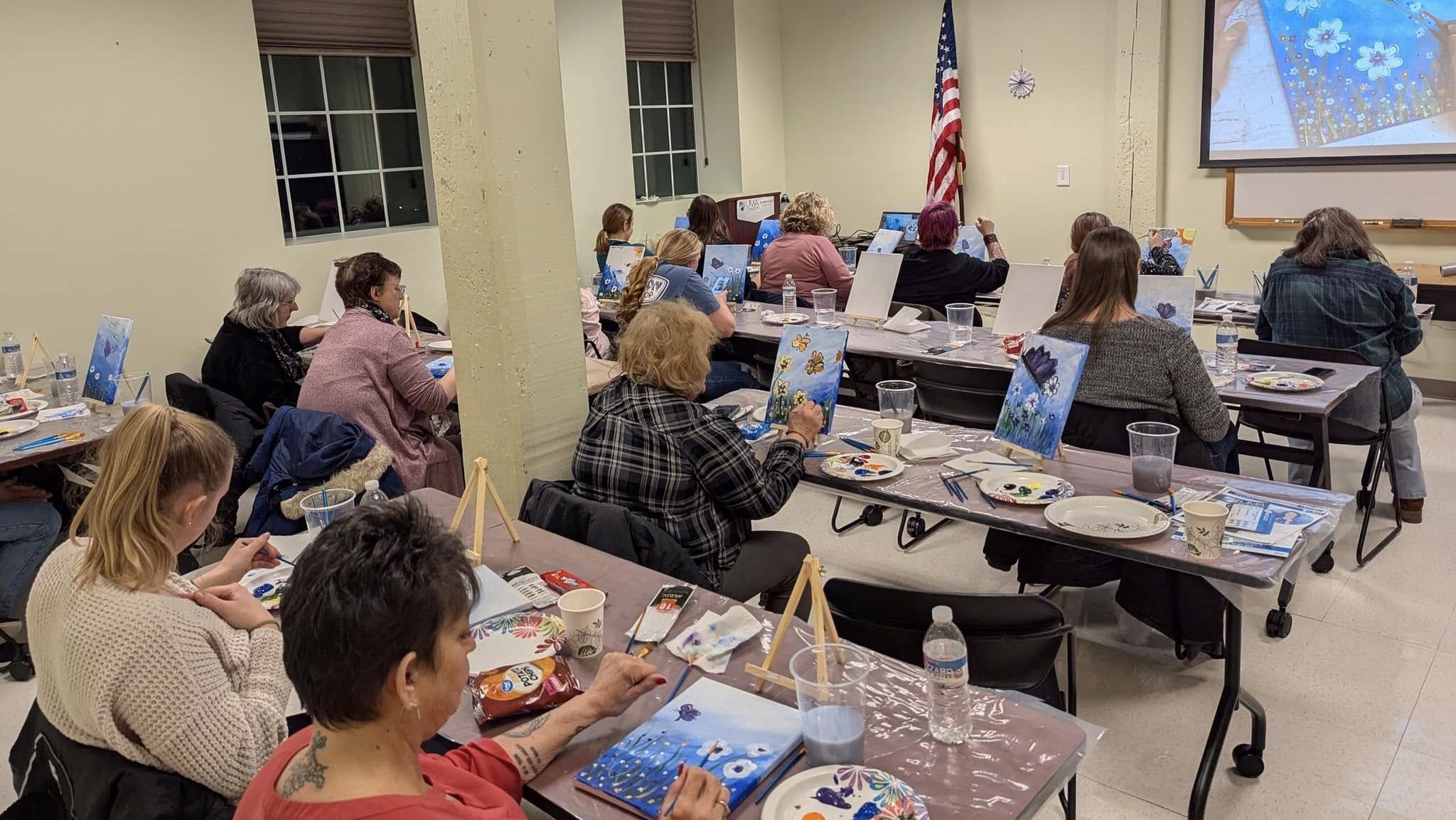 UMA rumford center paint night participants