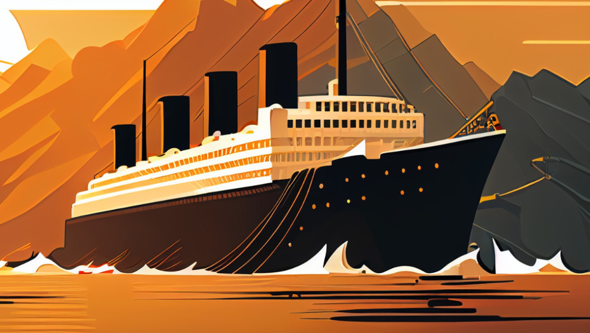 an illustration of the Titanic