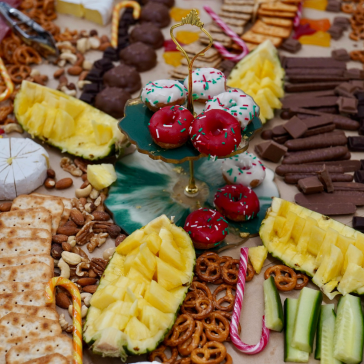 various fruits and sweets