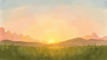 maine sunrise watercolor