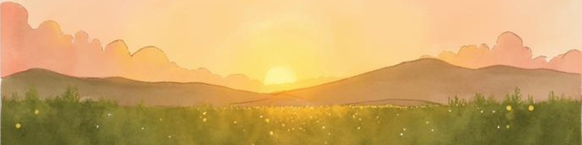 maine sunrise watercolor 