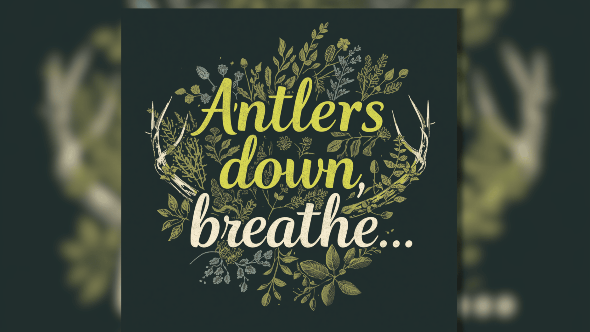 "Antlers down, breathe"