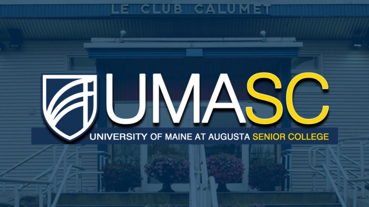 UMA Senior College logo over an image of Le Club Calumet