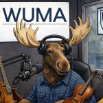 Moose in a radio station studio
