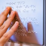braille signage alphabet reading blind communication on public b