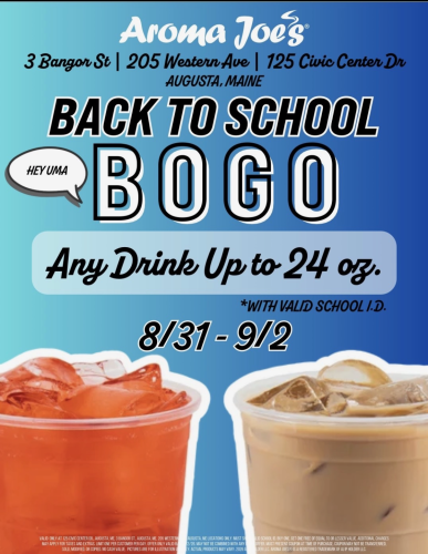 AJ's flyer outlining the BOGO details, also available in the text post.